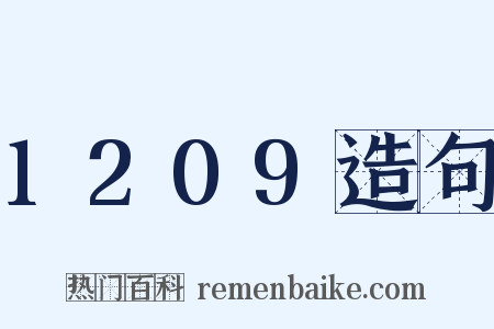 1209造句是什么意思的图片